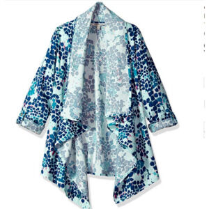 Calvin Klein Girls Size S/P 7 Cardigan Blue Green NEW!!